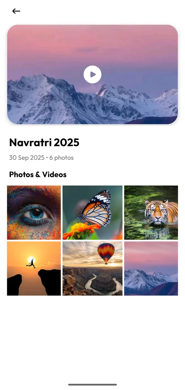 A Memory (Navratri 2025) with its photos and videos